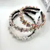 Diadema Estilo Coco Chanel Perla Tweed Retro Exquisita Lujo Ligero Muestra Temperamento Alto Valor Salida Diaria Versátil Tocado