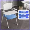 Silla Plegable de Entrenamiento con Mesa, Diseño Moderno y Sencillo, Silla de Conferencia Reclinable con Ruedas, Móvil