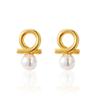 Plata Esterlina S925 Personalizados Accesibles Estilo de Lujo Versátiles Pendientes Pendientes Perla Diseño para el Trabajo Regalo Estilo Europeo y Americano Transfronterizo Simplicidad