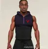 Colete Esportivo Masculino de Venda Quente Transfronteiriço com Capuz, Design Meio Zíper, Secagem Rápida, Respirável, Elástico