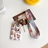 Cartoon Card Holder Estudante Easy Pull Buckle Bus Card Holder Multifuncional Subway Card Holder Telescópico Lanyard Keychain Rice Card Holder