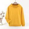 Chamarra Cómoda de Algodón Puro de 260g con Mangas Largas para Hombres y Mujeres, Sudadera con Capucha, Sudadera, Top Casual Diario, Corte Holgado