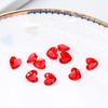 8mm coração de pêssego zircão atacado cor sintética coração em forma de zircão flash cor branca de cristal de zircão