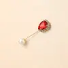 Broche de Cristal, Piedras de Zirconia Coloridas, Varias Formas, Pines Largos, Saco de Traje, Pines para Cuello de Ropa, Pines de Una Palabra