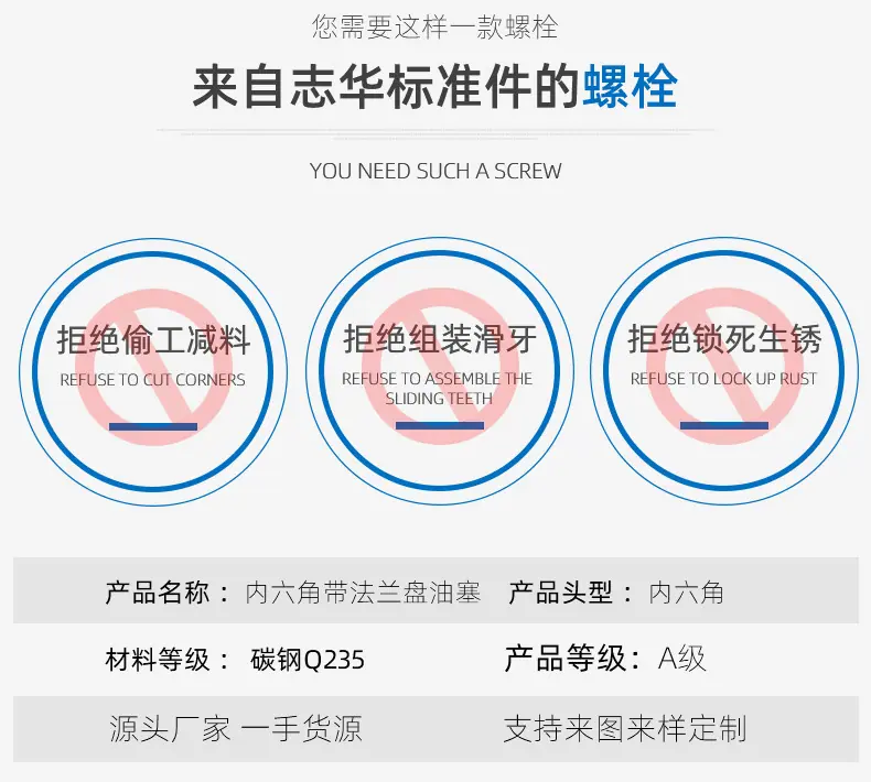 内六角法兰面堵头