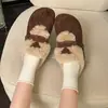 Sapatos de Pelúcia Retro com Velcro Aumentadores de Altura Tamanho Pequeno 2026 Outono Inverno Plush Quente Sola Grossa Mule Sapatos de Algodão para Mulheres