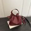 Bolsa Transversal Bucket Nova Tendência da Moda Design de Nicho Fechamento com Cordão Bolsa de Ombro Único para o Dia a Dia Bolsa de Mão de Grande Capacidade