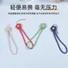 Cordão Curto de Silicone para Celular com Pingente de Chave Flor Anti-Perda Pulseira de Pulso Corda Pequena