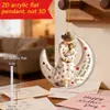 Colgante Acrílico para Coche Día de la Madre Transfronterizo Luna Plana 2D Corazón Amor Madre-Hijo Decoración Interior de Coche Regalo