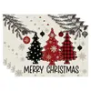 Amazon Manteles Navideños Muñeco de Nieve Árbol de Navidad Manteles Decoración de Mesa de Comedor Occidental Manteles Aislantes Fiesta Navideña