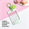 Portatarjetas de plástico transparente estilo Ins, para estudiantes, tarjetas escolares, portatarjetas con foto, llavero con relieve de Aidou Goo.