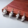 Pingente de Buda sem forma em prata maciça s925 Acessório cultural estilo Xizang DIY para pulseiras, colares, pingentes laterais e chaveiros de sapato