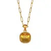Moda Europea y Americana Sencillo Retro Collar Personalizado Acero Inoxidable Chapado en Oro de 18K Circonio Microincrustado Collar Geométrico Marquise para Mujer