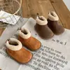 Sapatos de bebê 2026 inverno forrados com fleece de algodão para meninos, botas de inverno para meninos, botas de neve para bebês, botas de algodão para meninas