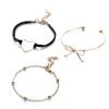 Pulsera transfronteriza de Europa y Estados Unidos Nuevo conjunto de tres piezas de pulsera de lazo de amor hueco de una generación de spot