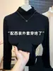 Camiseta de Base Nova de Gola Alta Outono 2026 para Mulheres Moda de Alto Padrão Redutora de Idade Emagrecedora Manga Longa Camiseta de Base