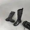 2026 Nuevas Botas de Caballero Altas Estilo Western Retro para Mujer Punta Redonda Botas Largas Modificación para Pies Anchos Forma de la Pierna Zapatos de Mujer Otoño/Invierno
