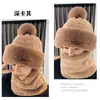 Lindo Sombrero con Protección para las Orejas de Oso con Forro Polar Sombrero Estilo Coreano Máscara Cortavientos para Ciclismo de Invierno Máscara Versátil Bufanda para el Cuello Sombrero Todo en Uno