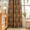 Decoración Navideña Americana Country Más Vendida de Amazon Dormitorio Sala de Estar Cortinas con Estampado Floral Blackout para Ventana Abuhardillada Venta al por Mayor de Fábrica