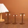 Soporte de Exhibición de Aretes de Tres Piezas Color Nogal para Transmisión en Vivo, Montaje de Puesto y Accesorios de Fotografía