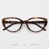 72347 nuevo marco de gafas retro artístico con forma de gato TR90 para miopía, marco de gafas liso de moda para mujer con graduación
