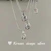 Joyería Coreana Ins de Nicho Simple de Plata Brillante Plata de Ley S925 de Gama Alta Personalizada Collar de Hueso de Serpiente Nariz de Cerdo Versátil