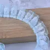 Ribete de Encaje, Ribete de Volantes de Malla de Encaje Blanco de Doble Capa, Accesorios para el Cabello, Ropa de Muñeca, Bolsa Ita, Amazon Transfronterizo
