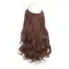 Extensões de Cabelo Peça Única Estilo Europeu e Americano Transfronteiriças, Extensões de Cabelo Linha de Pesca, Cabelo Cacheado Longo Natural Invisível, Cabelo Humano