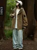 Roupa Masculina Enbu Outono Nova Tendência Jaqueta Corta-Vento para Uso Externo Jaqueta Casual Solta para Casal Casaco Esportivo Masculino