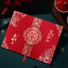 Livro de Presentes de Veludo para Artigos de Casamento, Livro de Contabilidade para Presentes, Registro de Lembrancinhas de Celebração de Casamento, Lista de Presentes de Assinatura Estilo Chinês para Banquete de Casamento