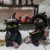 Venta Caliente Transfronteriza Escoba Voladora Gato Adornos de Resina Escritorio Lindo Decoración del Hogar Artesanías de Resina