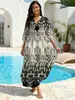 27 Nuevo Estilo Transfronterizo Cubre Traje de Baño de Playa para Mujer Vestido Largo Bohemio de Vacaciones Ropa Exterior para Bikini Cubre Traje de Baño
