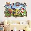Pegatinas de Pared de Dibujos Animados Transfronterizas de Comercio Exterior Pegatinas de Pared Estéreo 3D Dibujos Animados Paw Patrol Pinturas Decorativas Habitación de Niños Venta al por Mayor