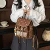 Mochila de lunares estilo universitario de nicho 2026, bolso de mano moderno, bolso casual retro y versátil para mujer