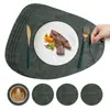 Mantel Estilo Ins Escandinavo Esterilla Aislante de Cuero Esterilla Antiescaldado Mesa de Comedor Mantel de Mesa de Gama Alta Esterilla para Tazón Esterilla para Plato de Cena Posavasos para Té