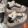 Botas de Nieve de Suela Gruesa para Mujer 2026 Invierno Más Terciopelo Más Grosor Botas Cortas Martin Zapatillas Deportivas de Caña Alta Zapatos de Tablero Cálidos Zapatos Grandes de Algodón
