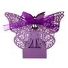 Fábrica de origen transfronteriza Caja de dulces de chocolate blanco ahuecada con láser para boda Cartón de rosa y mariposa en stock