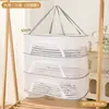 Cesta de secado de ropa completamente cerrada, bolsa de malla plana para secar calcetines, herramienta mágica para secar suéteres, herramienta para el cuidado de la ropa