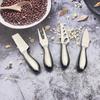 Directo de fábrica en stock Cuchillo de queso de acero inoxidable Tenedor para tarta de queso Cuchillo Cortador Mini herramientas para hornear