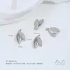 Chapado en cobre oro de 14K superficie lisa flor pequeña capullo rosa trébol de cuatro hojas trébol de tres hojas hojas dobles colgante accesorios hechos a mano para DIY