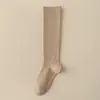 Calcetines Cálidos de Otoño e Invierno hasta la Pantorrilla para Mujer, Calcetines Altos Suaves Hasta la Rodilla, Mocasines Versátiles, Calcetines Largos de Color Sólido, Calcetines para Mocasines
