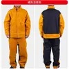 Roupas de Trabalho para Soldagem em Couro Bovino, Roupas de Couro Espessadas Anti-Escaldamento, Roupas de Trabalho Resistentes a Altas Temperaturas, Retardantes de Chama, Calças de Couro Isoladas para Soldagem