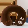 Almohada de Espuma Viscoelástica en Forma de U de Dibujos Animados de Panda Almohada de Viaje Almohada Portátil Almohada para el Cuello Cervical Almohada para la Siesta de Estudiantes Almohada de Dibujos Animados en Forma de U