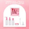 Lmltop Conjunto de 7 Frascos de Viagem 50ml Frasco Dosador Cosmético Frasco Spray Frasco com Pump Caixa para Creme Sy760