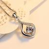 Collar con colgante de gota de agua Zhenrong mi corazón eterno para mujer colgante bañado en plata estilo coreano joyería de plata al por mayor entrega de una pieza