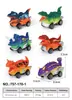 Juguete de motocicleta de dinosaurio para niños transfronterizo, de fricción, todoterreno de simulación, dinosaurio de cuatro ruedas, de fricción, para niños