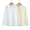 [Especial] Roupa Feminina Plus Size, Novo Estilo de Primavera, Camisa Elegante Casual de Renda com Manga Longa, Camisa de Algodão Lavado para Mulheres Plus Size 9462