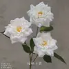 Flores Artificiais Brancas para Decoração de Casamento, Flores de Seda, Ornamentos de Flores Artificiais, Arte Floral Seca, Materiais de Rosa, Arranjo de Flores para Corredor, Arranjo de Parede e Chão