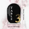 Cartões de Lugar de Casamento em Acrílico, Cartões de Assento Numéricos Arqueados, Decoração de Mesa Cartões Numéricos de Decoração de Casamento em Acrílico