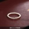 Anillo de perlas superpuestas de alta gama, estilo retro, de plata de ley S925, con nicho único, ligero y de lujo, para mujer.